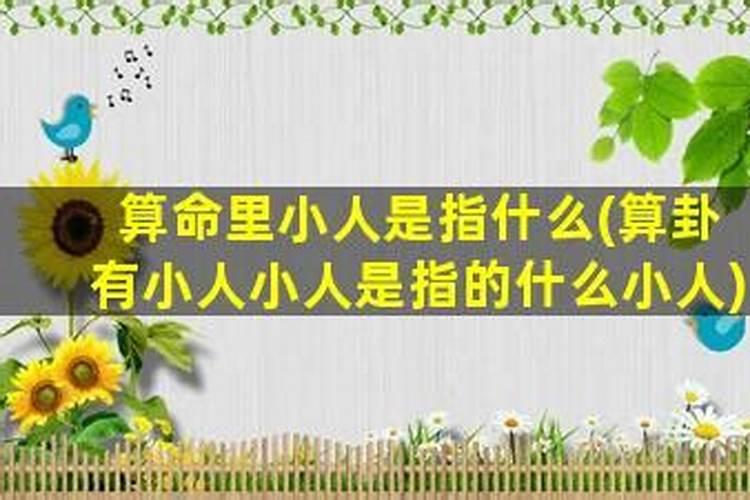 我是女的!算命先生说让我别找小人是什么意思？