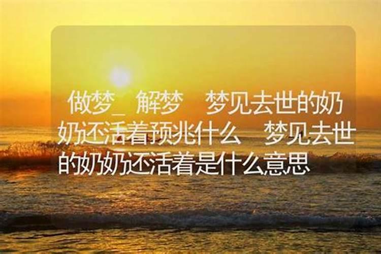 梦见奶奶还活着跟生前一样