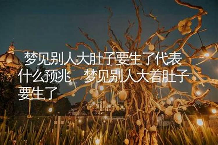 梦见别人大肚子快生了