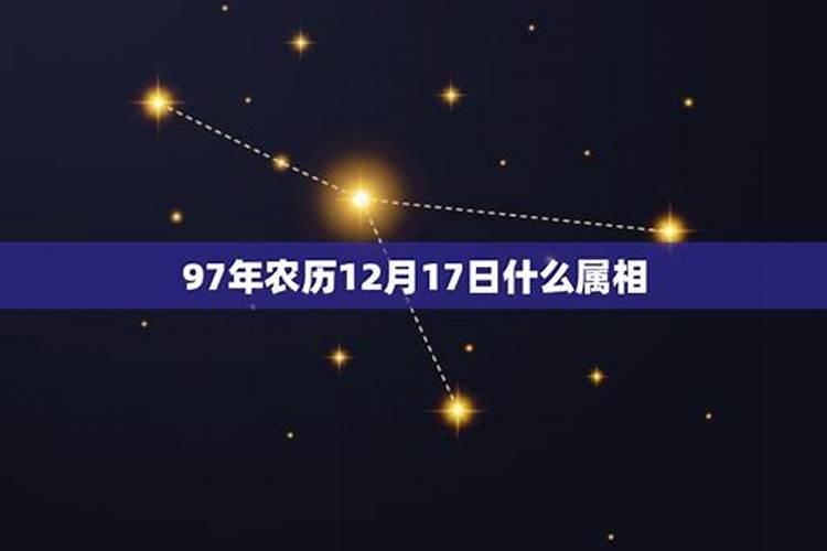 97年阴历腊月17出生属相是什么,我是1997年12月17日中午12点