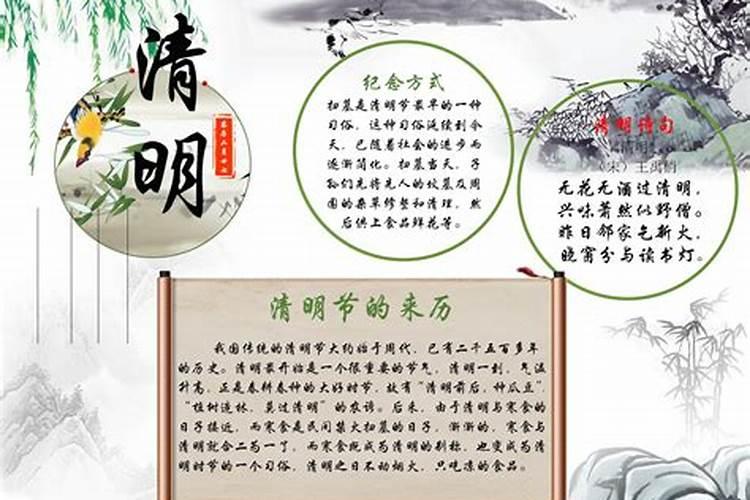 清明节的小报内容