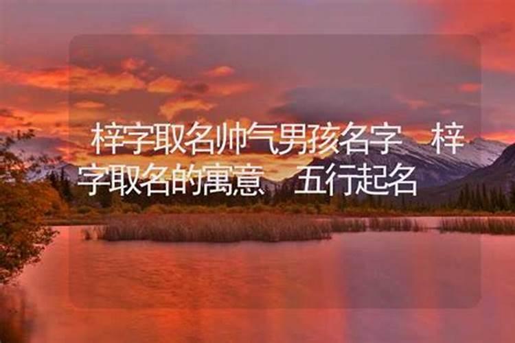 梓字男孩最吉利的名字