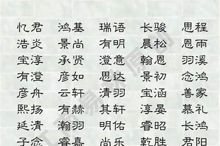 男孩响亮大气的小名