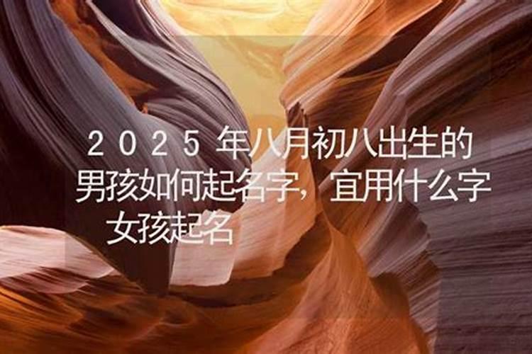 2025年9月24号农历八月初八出生的男孩生辰八字起名
