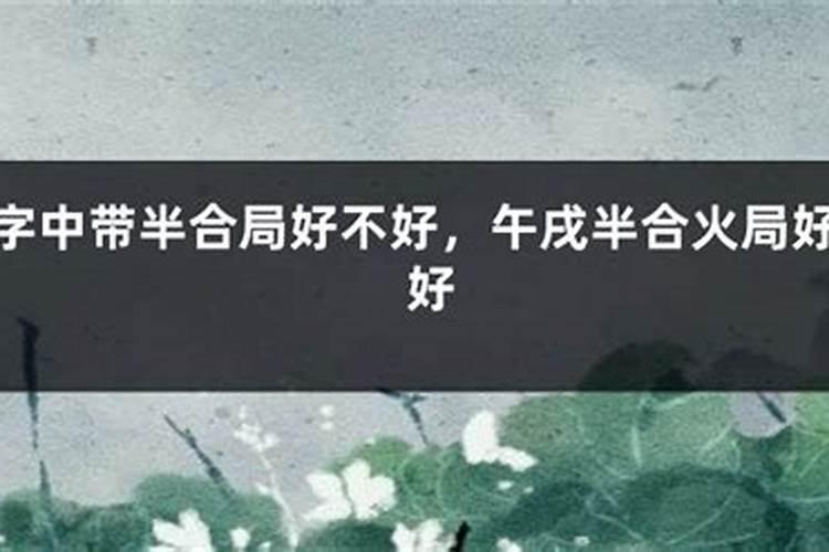 八字中地支半合局是什么意思