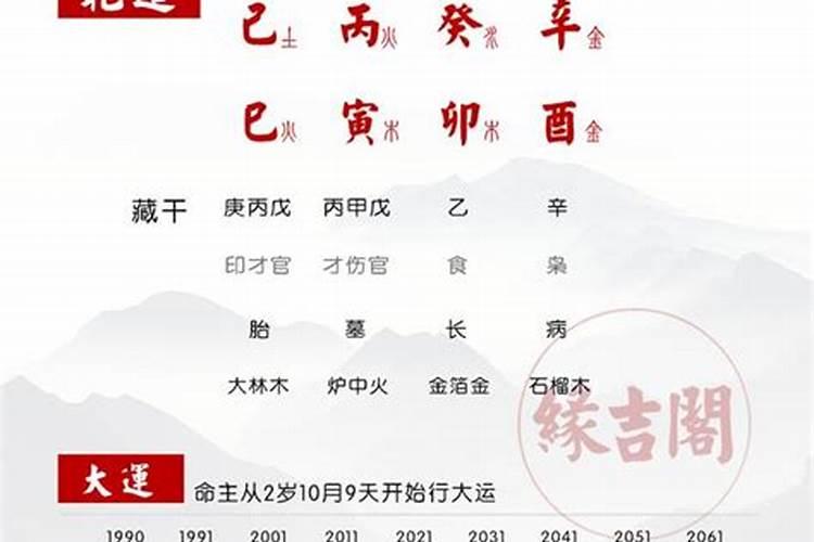 八字排盘看流年,四柱八字排盘流年和大运表