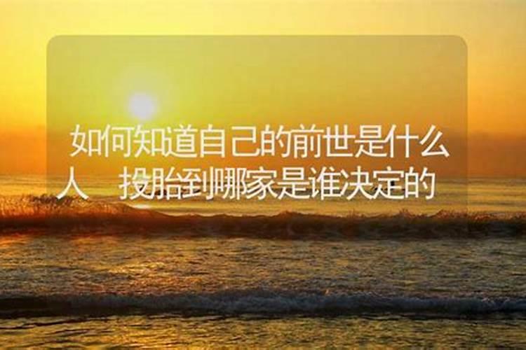 请问人投胎到哪里是自己决定的吗？