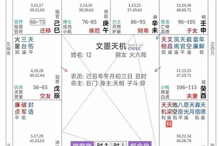 命宫十二宫一览表,八字命宫详解