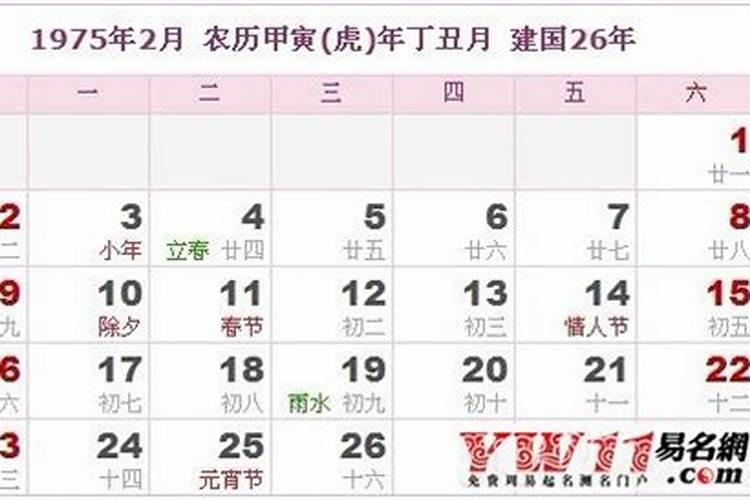 农历1975年7月初九属兔是什么命？