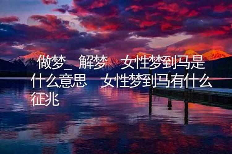 梦见马有什么征兆 梦见马的寓意