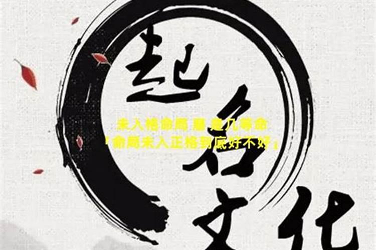 未入正格的命是几等命,八字不入格局好吗？