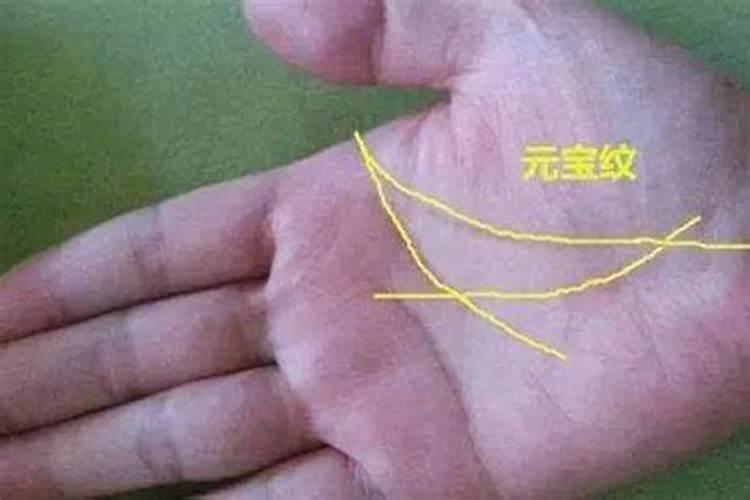 手掌中生有元宝纹,是有大财运的人!