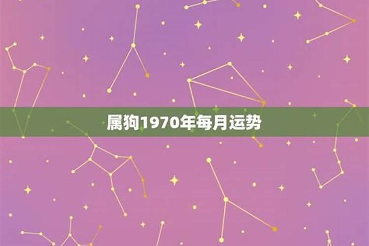 70年属狗人2024年每月运势