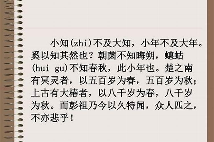 庄子八百年春天怎么理解？