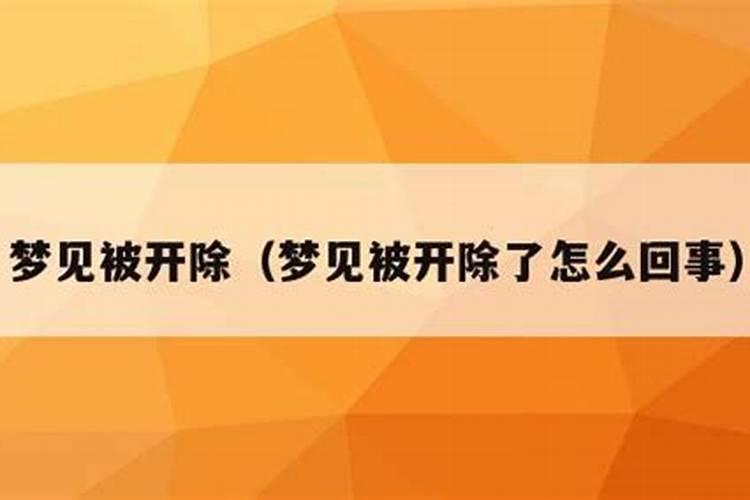 梦见被公司开除了的预兆