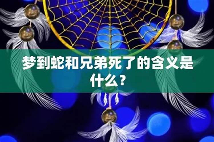 梦见死去的兄弟的预兆
