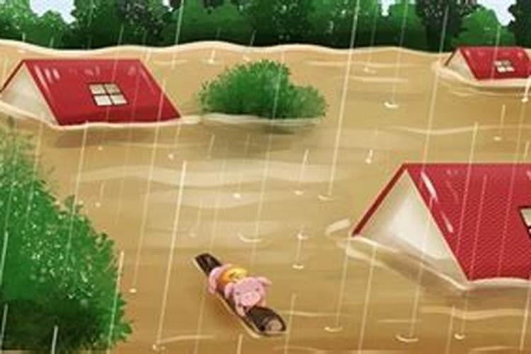 梦见大风暴雨洪水的预兆