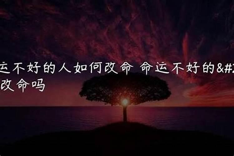 命不好的人如何改好命