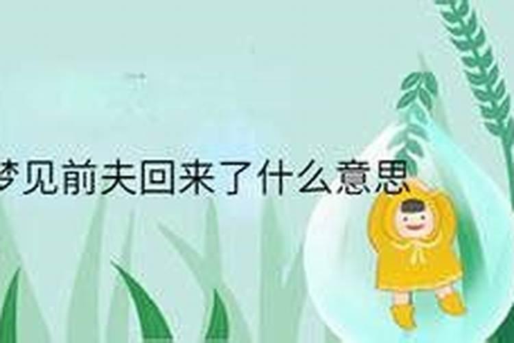 梦到离开现在的老公,回到前夫和孩子家