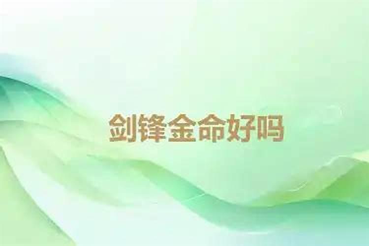 剑锋金命的女孩子命好不好？