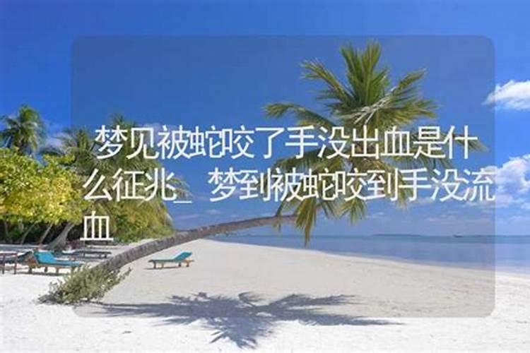 梦到被蛇咬到手没流血