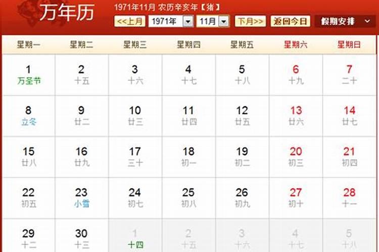 1971年属猪人年每月运势