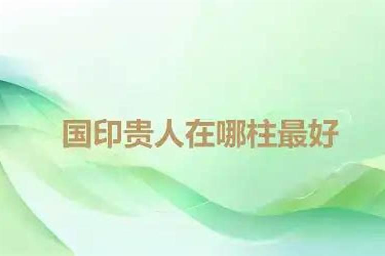 国印贵人在哪柱较好,年柱国印好么