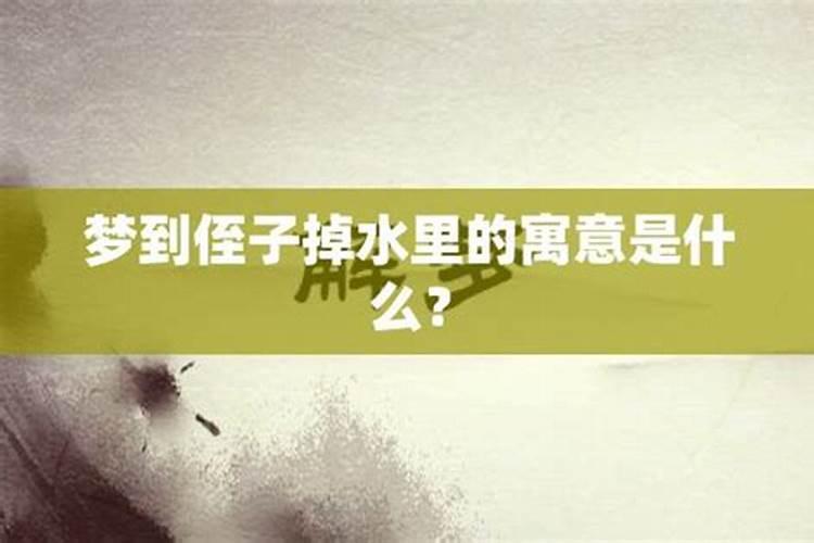 梦见妈妈和侄子一起掉河里了的预兆