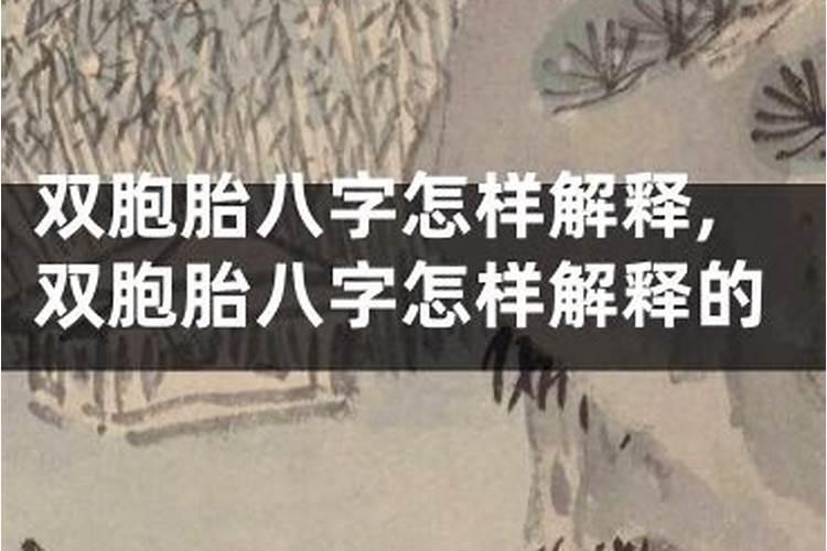 八字分析:双胞胎的八字一样,命一样吗