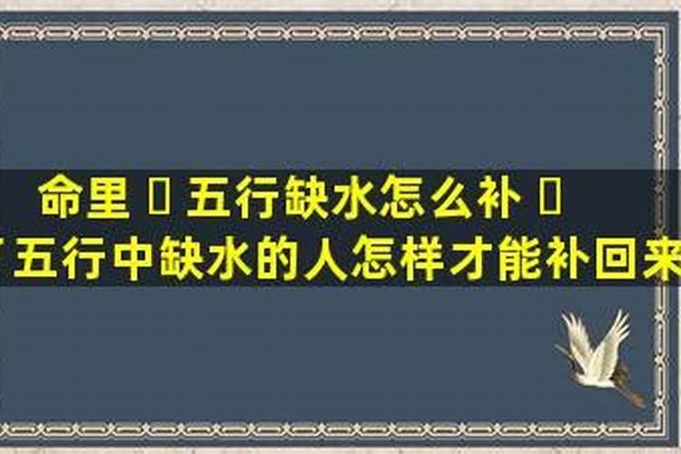 命里缺水怎么补？