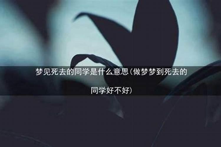 梦见死去的同学是什么意思？