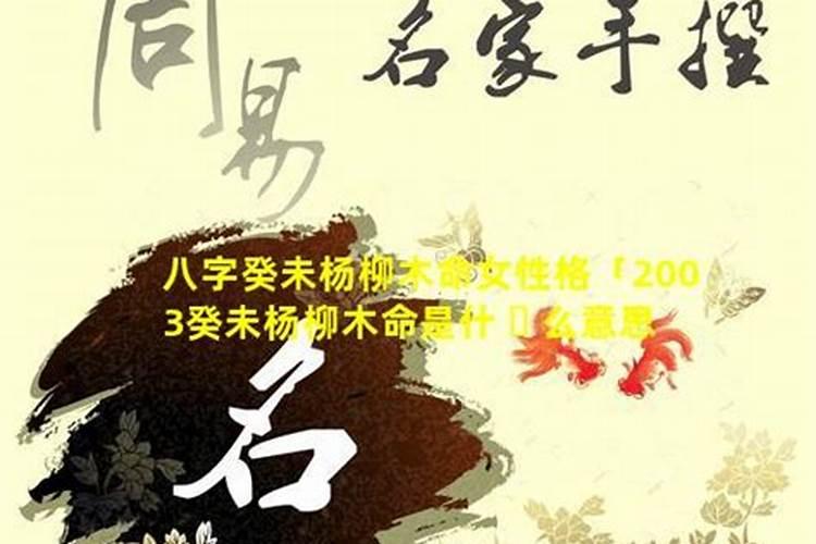 杨柳木命五行缺什么